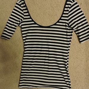 Striped Scoop Neck Top